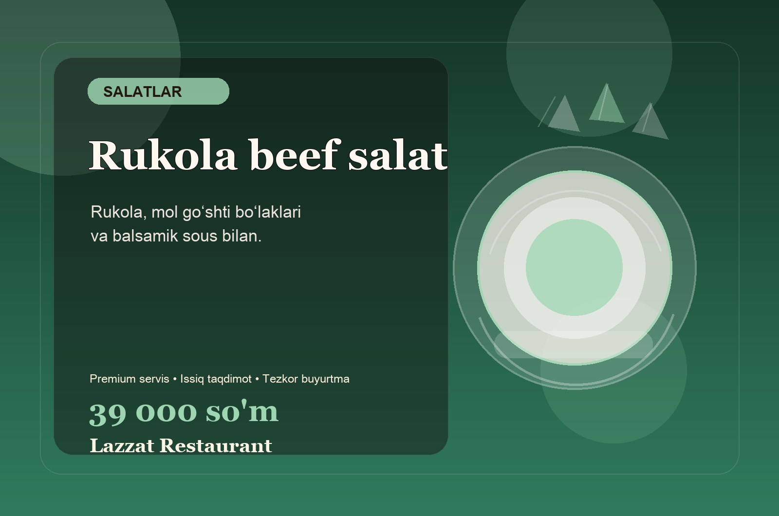 Rukola beef salat